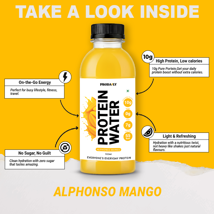 PRODAILY Protein Water - 10g Protein - Alphonso Mango