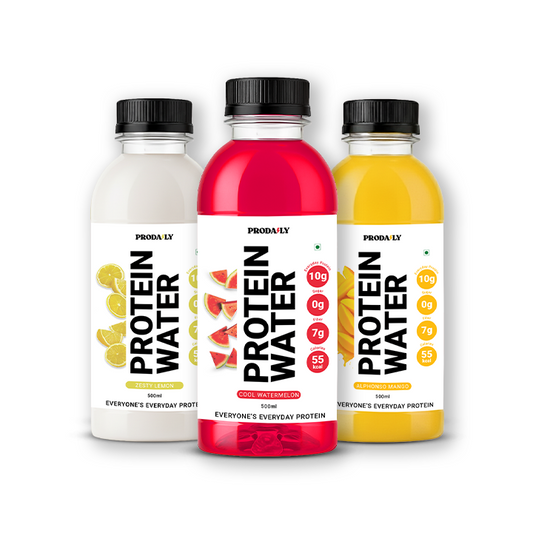 ProDaily Protein Water | 10g Whey Protein Isolate | Zero Sugar, 55 Calories RTD Protein (500 ml) | Pack of 3 Different Flavours