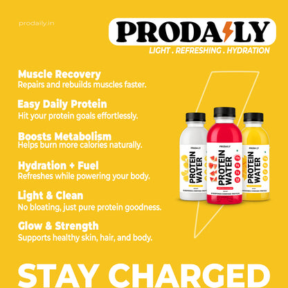 ProDaily Protein Water | 10g Whey Protein Isolate | Zero Sugar, Low Calorie Ready-to-Drink Protein (500 ml) | Pack of 3 Different Flavours