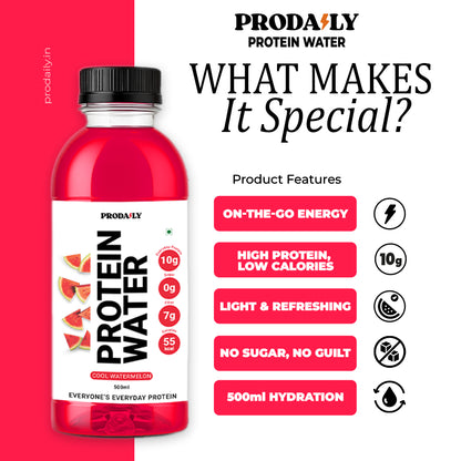 ProDaily Protein Water | 10g Whey Protein Isolate | Zero Sugar, Low Calorie Ready-to-Drink Protein (500 ml) | Family Pack (25 bottles)